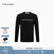 Calvin Klein Jeans秋季男士休閑圓領(lǐng)簡(jiǎn)約字母印花舒適打底長(cháng)袖T恤J319918 BEH-太空黑 M  （建議130-140斤）
