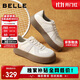 百麗板栗酥復古厚底增高德訓鞋女2025新款拼色休閑鞋JD002CM5 米白 38