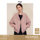 旅途原品ltyp 進口100%色織精梳麻文藝防曬外套 極簡休閑防曬衣女 外套-豆沙粉 M