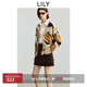 LILY敦煌系列2025秋新款含羊毛復古雅丹風(fēng)撞色提花V領(lǐng)針織開(kāi)衫女 702淺米咖 M