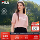 FILA 斐樂官方男女同款針織T恤2025年夏季純棉寬松休閑情侶短袖t恤