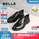 百麗職場通勤商務(wù)皮鞋男2025春新牛皮經(jīng)典正裝鞋8QC01AM5 黑色 42 (260mm)