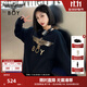 BOY LONDON秋季男女同款潮牌朋克百搭印花黑色圓領(lǐng)套頭衛衣N03061 黑色 XS