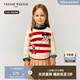 Teenie Weenie Kids小熊童裝25新款秋冬男女寶寶可愛(ài)條紋套頭毛衣 紅色 100 cm