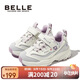 百麗（BeLLE）童鞋兒童運動(dòng)鞋春秋女童跑步鞋老爹鞋時(shí)尚休閑鞋 米紫色31