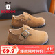 巴布豆童鞋男童秋季軟底舒適休閑鞋輕便百搭勃肯鞋101553084淺棕色35