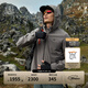 KOLON SPORT/可隆防水沖鋒衣 男子戶(hù)外徒步登山2L防風(fēng)戶(hù)外連帽透濕夾克外套 LHJK5MNT01-GY 灰色 M 170/92A