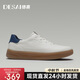 德賽（DESAI）男鞋低幫百搭真皮百搭休閑鞋時(shí)尚輕便通勤運動(dòng)板鞋男 白藍 41