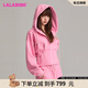 LALABOBO【陸翊同款】連帽短衛衣女甜酷辣妹時(shí)尚顯瘦小熊上衣LBDC-WSTS19 粉色 M