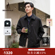 beanpole【新品】  2025秋冬男士復古工裝風(fēng)翻領(lǐng)輕暖夾克外套 黑色 L 180/96A