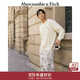 Abercrombie & Fitch經(jīng)典小麋鹿圖案男裝24春秋美式復古重磅圓領(lǐng)長(cháng)袖T恤124-4501 米色 2XL (185/124A) 尺碼偏大，建議小一碼
