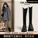 CAMILA KSENIA馬丁靴女2025新款秋冬季時尚長筒靴騎士靴柔軟舒適長靴 黑色【單里】 36