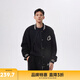 CHINISM【商場(chǎng)同款】CH赤塵美式毛呢夾克棉服男士冬季羊毛棒球服保暖外套 黑色 XL