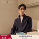 TOMMY HILFIGER秋冬男裝純棉通勤純色立領(lǐng)拉鏈開(kāi)衫合身針織毛衣外套 藏青色FAP S （推薦：120-135斤）