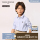 Teenie Weenie Kids小熊童裝25春夏新款男女童寶寶長(cháng)袖條紋襯衫 藍色 160 cm