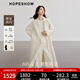 紅袖【甄絨系列】毛呢大衣冬季2024新款女裝高端系帶翻駁領(lǐng)雙面呢外套 本白001 M