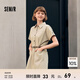 森馬（Semir）連衣裙女氣質(zhì)通勤工裝裙子夏天女裝2024夏新款純棉休閑polo領(lǐng)短裙 淺卡其50301 M