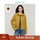 茵曼（INMAN）【曠野美拉德】2025秋冬女裝新款簡(jiǎn)約麂皮絨短款外套寬松夾克上衣 姜黃色 M