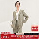 尚都比拉秋季休閑通勤女人味松弛感面試會(huì )議西裝褲套裝女 深卡其色 L 