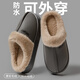 俞兆林（YUZHAOLIN）棉拖鞋男女情侶pu皮冬季保暖居家用時(shí)尚可外穿棉鞋 YS515