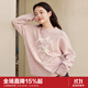 樂(lè )町圓領(lǐng)字母線(xiàn)套衫女20寬松針織毛衫慵懶感毛衣潮 婚禮玫瑰（現貨） S
