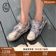 ASH【明星同款】2025春季新款KABUKI單鞋女真皮網(wǎng)面平底運動(dòng)休閑鞋 灰銀色(女款) 36