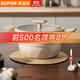蘇泊爾（SUPOR）嬰童級陶瓷覆層湯鍋不粘鍋燉鍋帶蒸籠無(wú)涂層脫落 電磁爐燃氣通用 0氟+0鉛+0鎘 直徑 22cm 3.7L