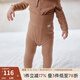 OAK FAMILY新品秋冬爬服新生嬰兒長(cháng)袖羊毛包屁衣寶寶護肚褲打底衫 棕色-護肚褲 80cm