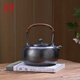 龍善堂日本細工坊銀壺足銀9999燒水壺純手工一張銀功夫茶具泡茶煮茶壺 小滿(mǎn)磨砂熏銀大號-單壺 1150ml
