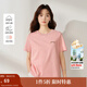 茵曼（INMAN）全棉百搭寬松短袖T恤女2025夏季繡花舒適簡(jiǎn)約休閑套頭上衣 櫻花粉 L
