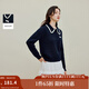 茵曼（INMAN）2025秋冬女裝新款復(fù)古絨感麻花娃娃領(lǐng)毛衣慵懶風(fēng)寬松針織衫 藏藍(lán)色 M