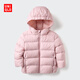 優(yōu)衣庫嬰幼兒寶寶高級輕型羽絨拉鏈連帽外套外套羽絨服478431 10 水粉色 90