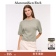 ABERCROMBIE & FITCH女裝25秋季新款美式百搭羅紋針織圓領(lǐng)短袖套頭針織衫KI150-5346 磨砂橄欖色 S (165/92A)