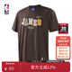 NBA官方-【限時(shí)秒殺】蒙太奇系列詹姆斯庫里夏季運動(dòng)t恤男士純棉短袖 勒布朗詹姆斯純棉T恤（棕色） XL
