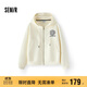 森馬（Semir）[商場(chǎng)同款]外套女連帽刺繡學(xué)院風(fēng)2025春寬松質(zhì)感夾克101125108002