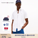 TOMMY HILFIGER25新款夏季男裝休閑通勤經(jīng)典中性簡(jiǎn)約合身針織短袖襯衫 白色YCF L （推薦：150-165斤）