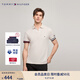 TOMMY HILFIGER【透氣舒適】夏季男裝珠地網(wǎng)眼撞色袖口修身短袖POLO衫 米白色AWD L （推薦：140-155斤）