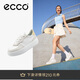 愛(ài)步（ECCO）夏季休閑板鞋女 街頭舞臺219613 石灰色/白色/稻黃色38
