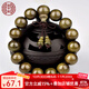 吉千年 陰沉木金絲楠木手串20mm 綠料滿(mǎn)水波 佛珠文玩烏木 生日禮物 金絲綠料15mm*15顆