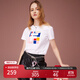 FILA 斐樂(lè )女裝官方女士短袖T恤夏季休閑運動(dòng)內搭t恤運動(dòng)上衣 標準白-F11W118151F M （165/84A/M）