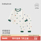 babylove寶寶分體套裝新生兒春秋款衣服純棉寶寶家居服嬰幼兒長袖長褲睡衣 原野綠 90