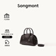 Songmont【文淇同款】山下有松循跡mini保齡球包斜挎波士頓小包 黑檀色 現貨