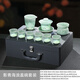 塔馳密司（touchmiss）玲瓏功夫茶具套裝家用輕奢陶瓷蓋碗茶杯茶壺一整套 影青海浪蓋碗套裝