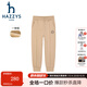 哈吉斯（HAZZYS）品牌童裝男女童長(cháng)褲冬新品彈力舒適簡(jiǎn)約時(shí)尚休閑百搭一體絨長(cháng)褲 燕麥卡其 145