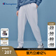 Champion冠軍衛(wèi)褲春季新款美式刺繡時(shí)尚直筒中腰束腿休閑褲男 白色 M