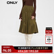 ONLY秋冬簡(jiǎn)約百搭抽褶高腰中長(cháng)裙傘裙半身裙女|123316021 C63 沼澤SWAMP S 160/64AR