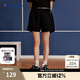 Champion冠軍短褲2024春夏新款簡約復古寬松刺繡小Clogo休閑褲女 黑色 S