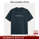 Abercrombie & Fitch男裝25秋新款美式復(fù)古棉質(zhì)寬松字母LOGO圓領(lǐng)短袖T恤175-5430 藏青色 L (180/108A)