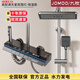 九牧【JOMOO】槍灰淋浴花灑套裝鋼琴鍵淋浴器家用全銅恒溫增壓噴頭 水渡灰-至尊鋼琴數顯四檔【恒溫款】