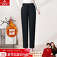 俞兆林媽媽裝加厚休閑褲中年女裝保暖長(cháng)褲老太太加絨直筒褲 Y237K3214